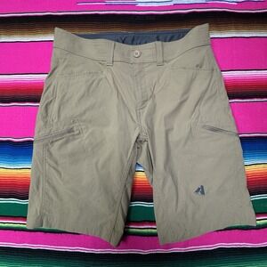 Eddie Bauer First Ascent Shorts Men's 34 Beige Cargo Hiking Trail Climb Gorpcore